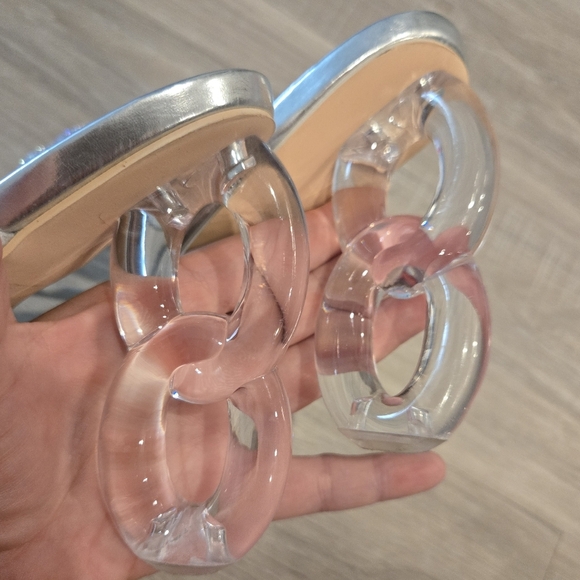 Fashion Nova Promise You Mules Silver Sz 9 - Picture 7 of 15